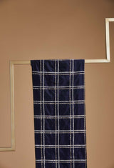 Navy Blue Silk Gota Patti Unstitched Suit Set