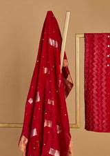 Chanderi Cotton Semistitched Suit set