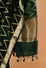 Green Banarasi Silk Sari