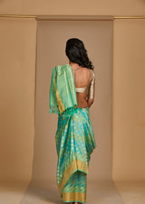Sea Green Real Zari Silk Upadda Sari