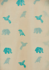 Aqua Blue Unstitched Suit Set, Print & Embroidery from our collection Lakeerein