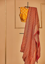 Maroon Banarasi Georgette Bandhani Sari