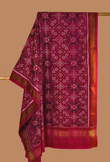 Magenta Silk Patola Dupatta