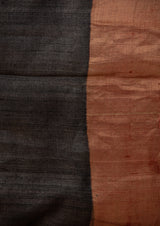 Dark Grey Tassar Handpainted Sari, from our collection Kalam