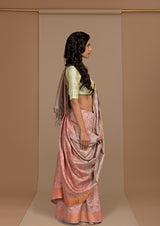 Pink Real Zari Silk Upadda Sari