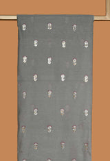 Grey Chanderi Cotton, Gota Patti Unstitched Suit set