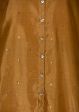 Chanderi Silk Mustard Kurta with Jaamdani Dupatta & Pants