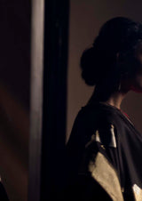 Black Banarasi Silk Sari  from our Origami collection