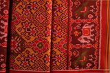 Maroon - Mustard Silk Patola Dupatta