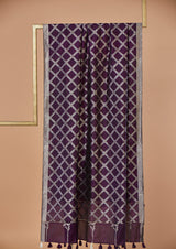 Purple Banarsi Silk Dupatta