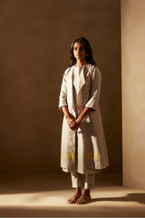 Grey Chanderi Jaamdani Suit