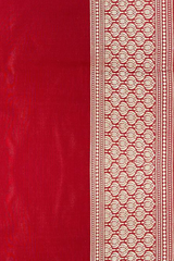 Crimson Red Silk Banarasi Sari