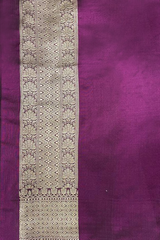 Mulberry Purple Silk Banarasi Sari