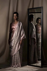 Lilac Banarasi Silk Sari