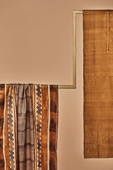 Mustard Tussar Sillk Unstitched Suit Set Printed