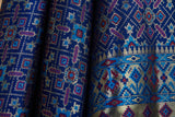 Banarasi Jaamdani Silk Dupatta with Ikat pattern