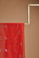 Chanderi Jaamdani Dupatta with Geometrical Pattern