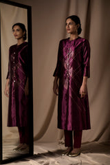 Chanderi Jaamdani Silk Kurta with Pants
