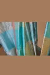 Banarasi Silk Cutwork Sari With Golden Polkas