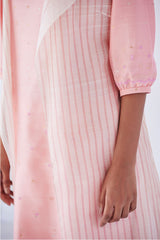 Pink- Peach Chanderi Suit Set, Print & Embroidery from our collection Lakeerein