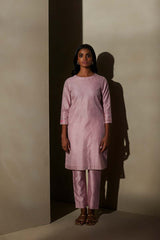 Pink Chanderi Jaamdani Suit