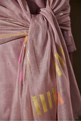 Pink Chanderi Jaamdani Suit