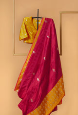 Red-Raani Handwoven Banarasi Silk Sari 12