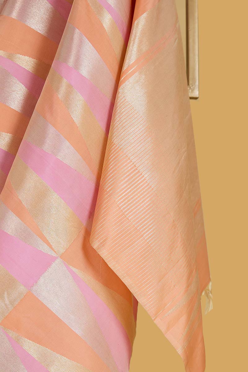 Pastel Pink Kanjeevaram Silk Sari