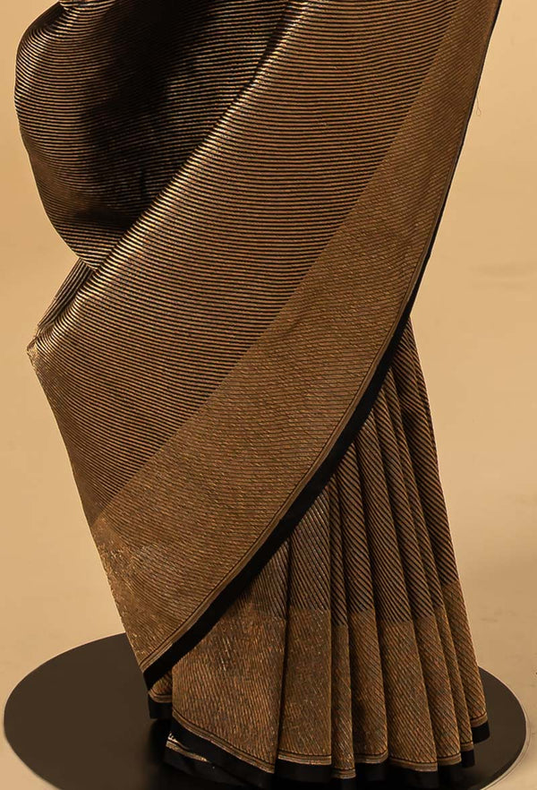 Black Banarasi Silk Sari