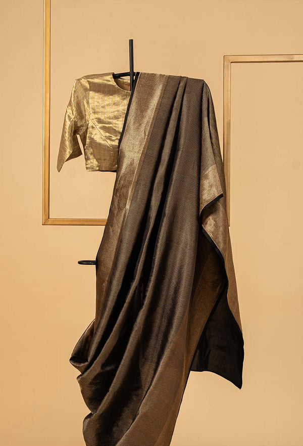 Black Banarasi Silk Sari