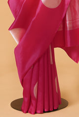 Pink Banarasi Silk Sari