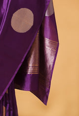 Purple Banarasi Silk Sari  17