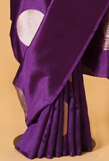 Purple Banarasi Silk Sari  17