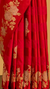 Red Rani Banarasi Silk Sari