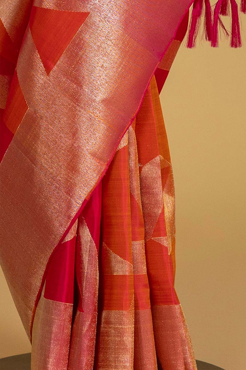 Red Rani Kanjeevaram Silk Sari