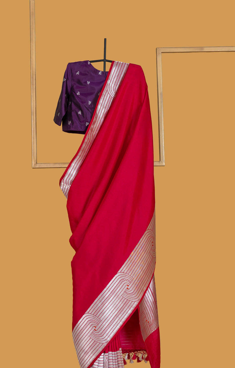 Rani Pink Banarasi Silk Sari