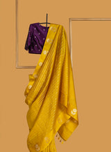 Mustard Banarasi Silk Sari