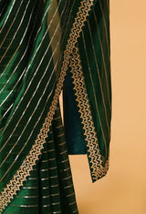Green Gota Patti Silk Sari 27