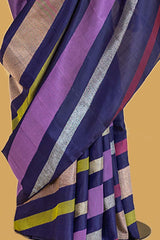 Midnight Blue Kanjeevaram Silk Sari