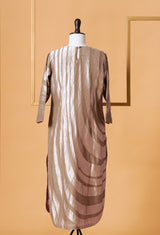 Beige Chanderi Kurta with Pants 38
