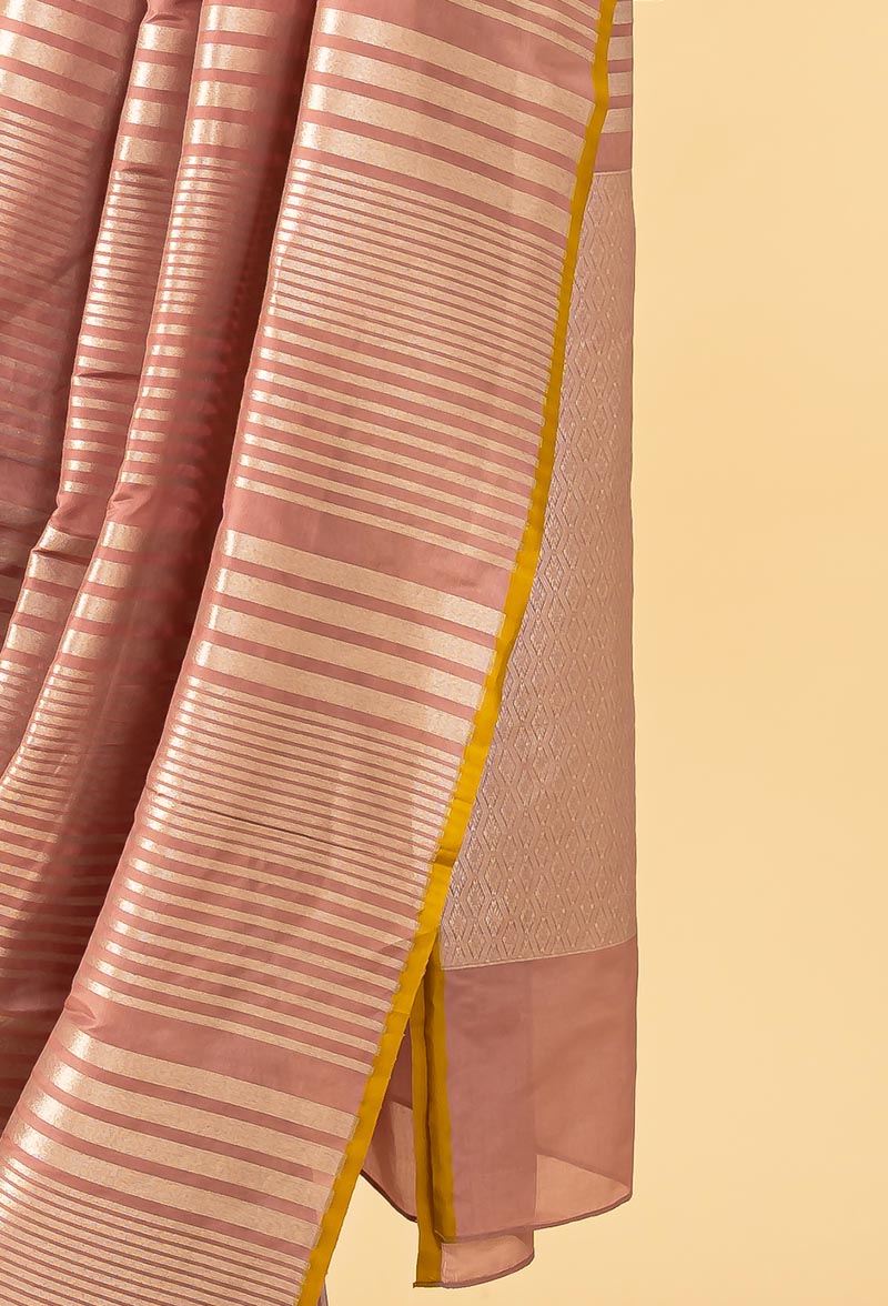 Soft Pink Banarasi Silk Sari