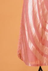 Peach/Pink Chanderi Kurta with Pants 40