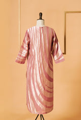 Peach/Pink Chanderi Kurta with Pants 40