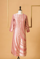 Peach/Pink Chanderi Kurta with Pants 40