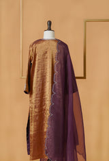 Tissue Machine Embroidered Suit set