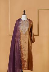 Tissue Machine Embroidered Suit set
