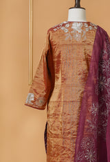Tissue Hand embroiderd Suit Set 45
