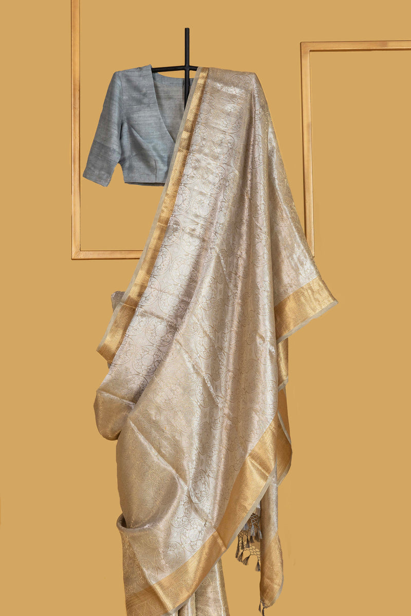 Gold Silver Tissue Banarasi Sari