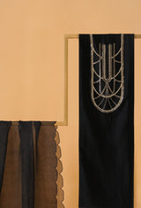 Black Chanderi Cotton Unstitched Suit set 47