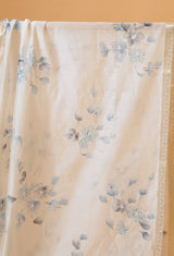 Blue Unstitched Handpainted Suit Set 52